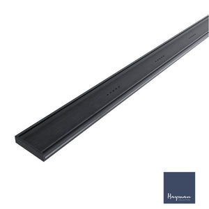 
                  
                    Hayman Aluminium Tile-In Grate Brushed Black 100mm Wide (Sold by the L/M)
                  
                