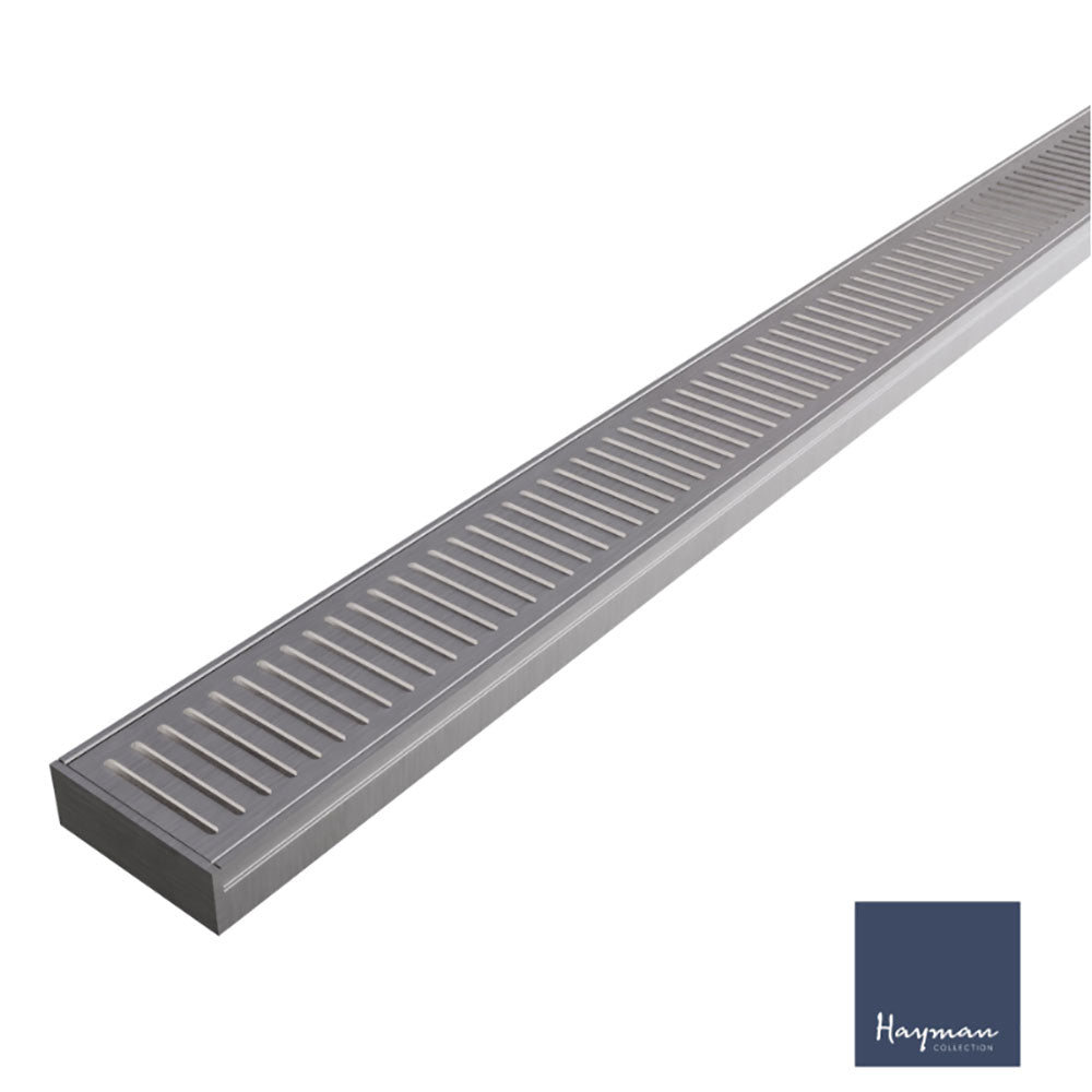 
                  
                    Hayman Aluminium Linear Grate Brushed Nickel 100mm Wide (Sold by the L/M)
                  
                
