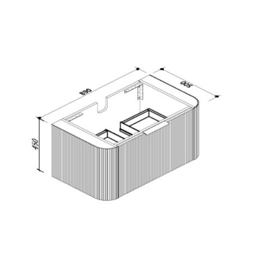 
                  
                    PIAZA Curved Vanity 900mm
                  
                