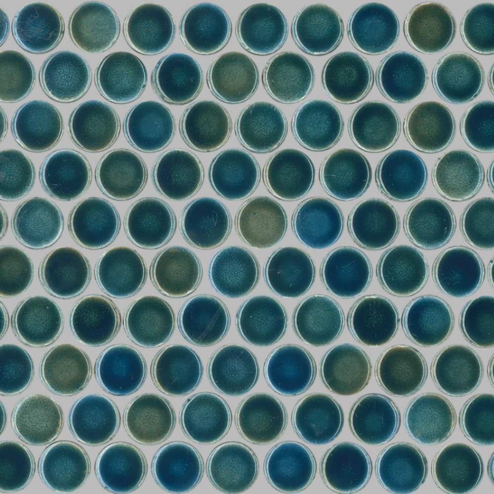 Orb Penny Round 20mm Marine Gloss Mosaic