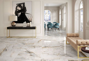 
                  
                    Gold Calacatta Polished Tile 750x1500 $116.00m2 (Sold by 1.13m2 Box)
                  
                