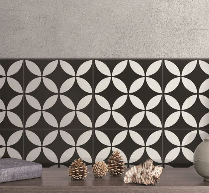 
                  
                    Encaustic Look Dane Black/White Tile 200x200 $49.95m2 (Sold by 1m2 Box)
                  
                