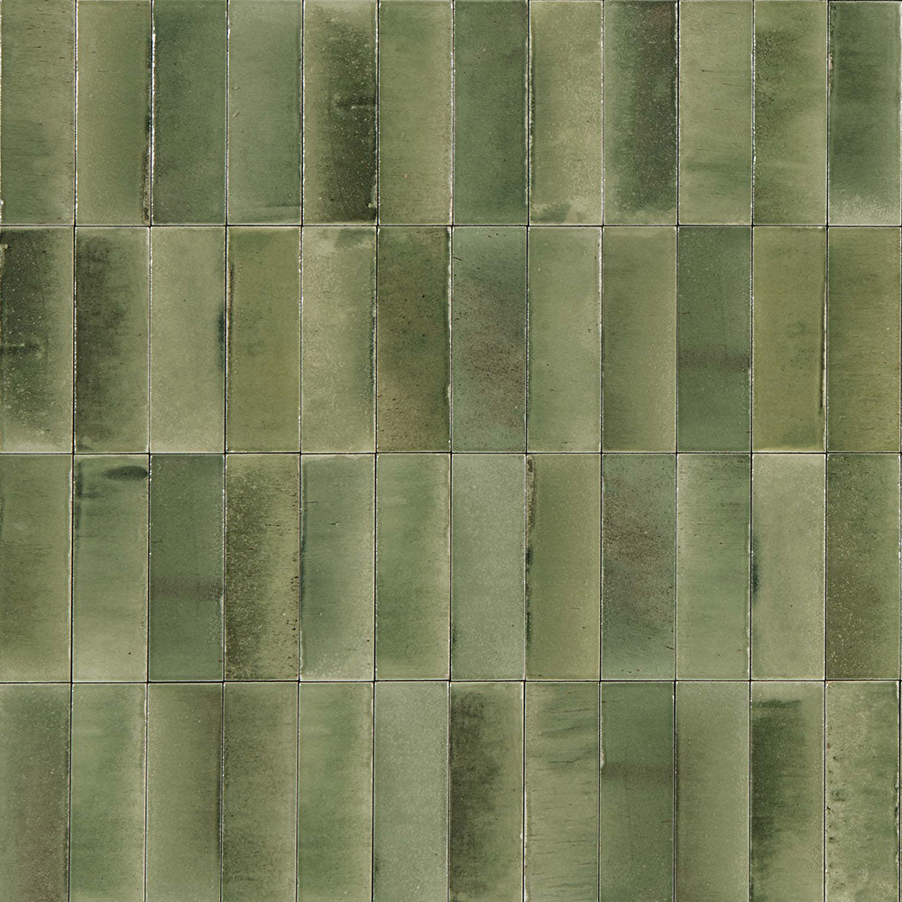 Milan Green Gloss Tile 50x150 $139m2 (Sold by 0.81m2 Box)