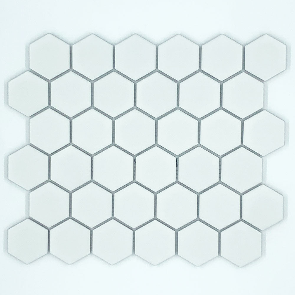 Hexagon White Gloss Mosaic