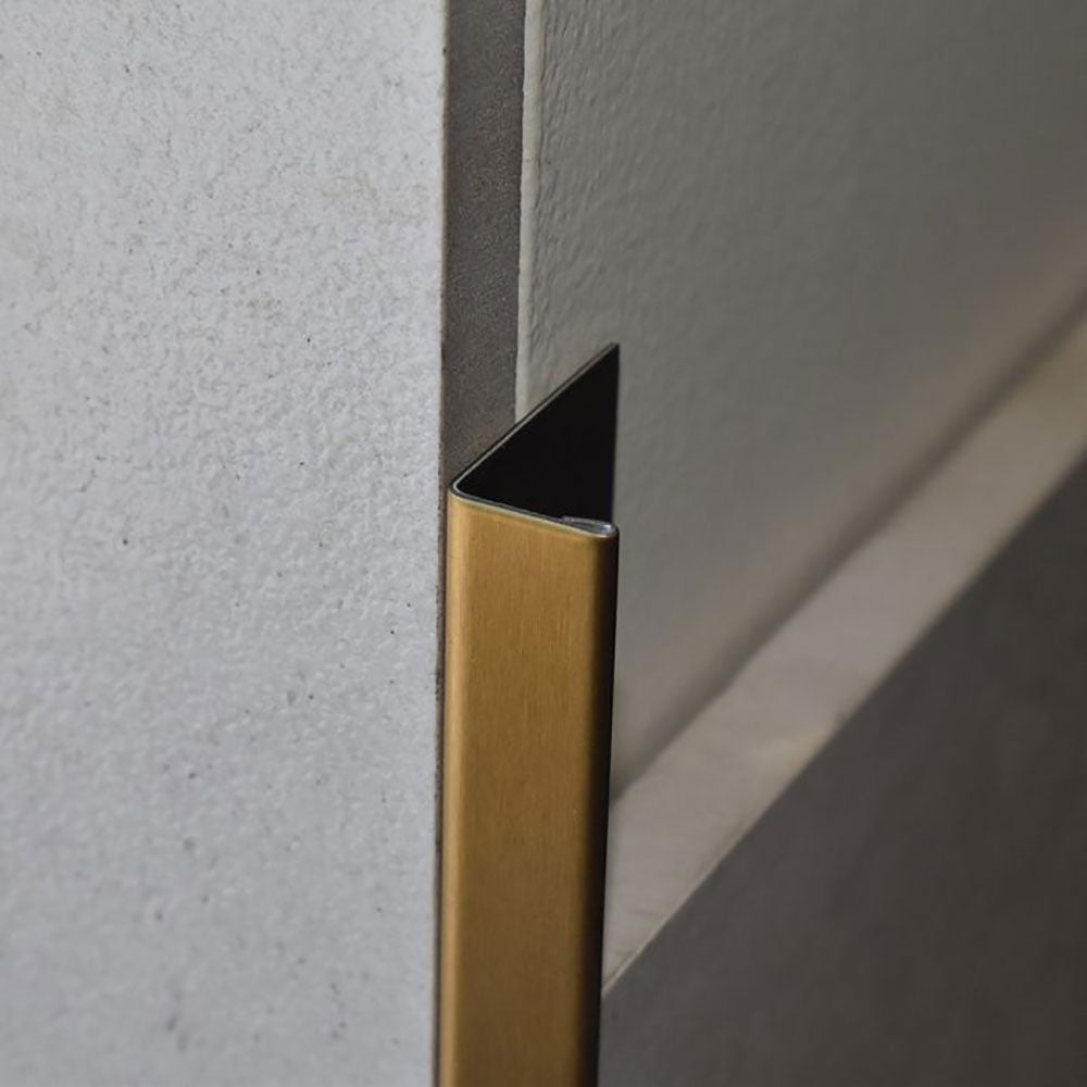 Tile Trim L Profile - Brushed Gold – Ballarat Tiles