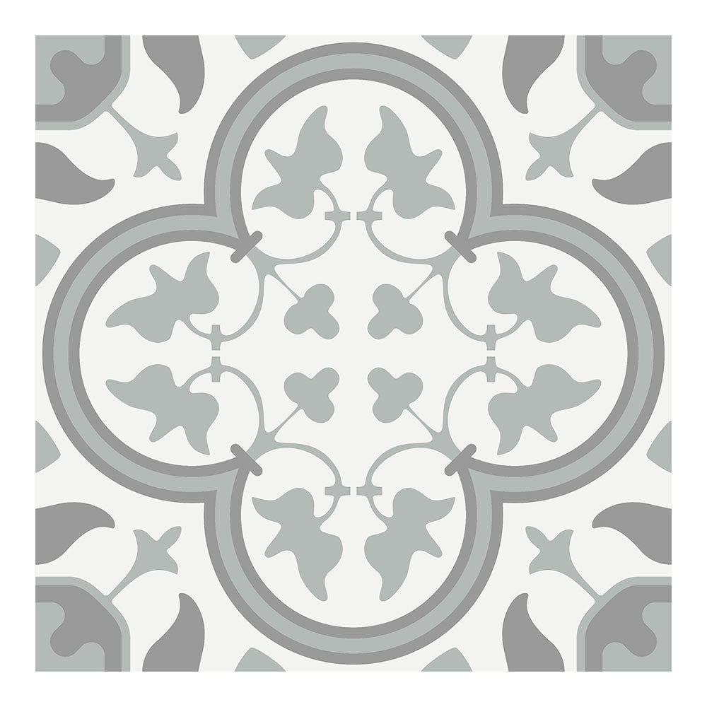 
                  
                    Encaustic Look Salisbury Light Grey Tile 200x200 $59.95m2 (Sold by 1m2 Box)
                  
                