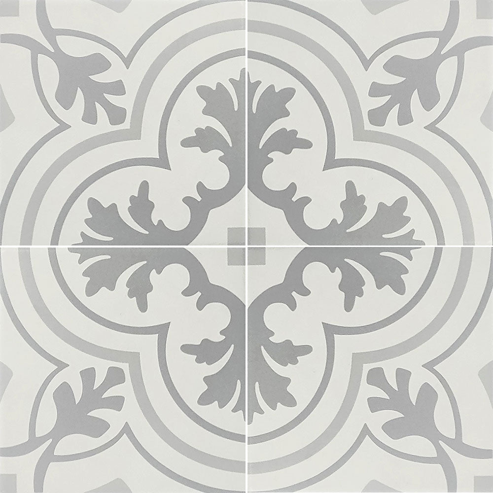 Encaustic Look Marrakesh Grey Tile 200x200 $49.95m2 (Sold by 1m2 Box)