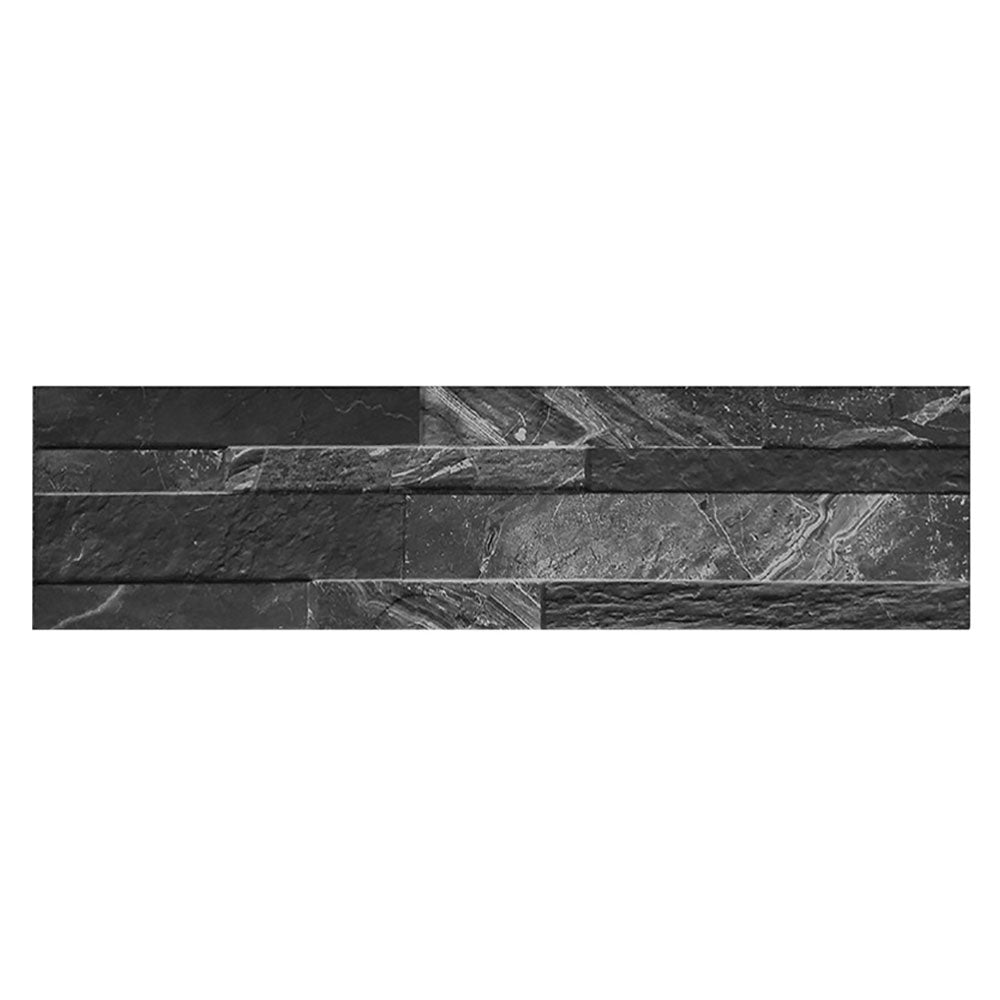 Porcelain Stack Stone Nero Tile 150x600 $79.95m2 (Sold by 1.02m2 Box)