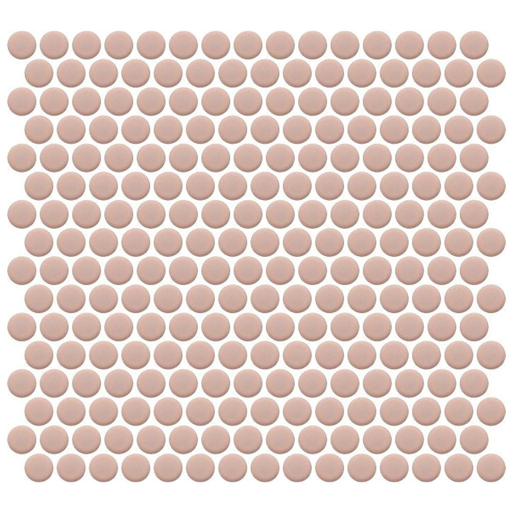 Pink Rounded Tile Penny Round 20mm Pink Matt Mosaic – Ballarat Tiles