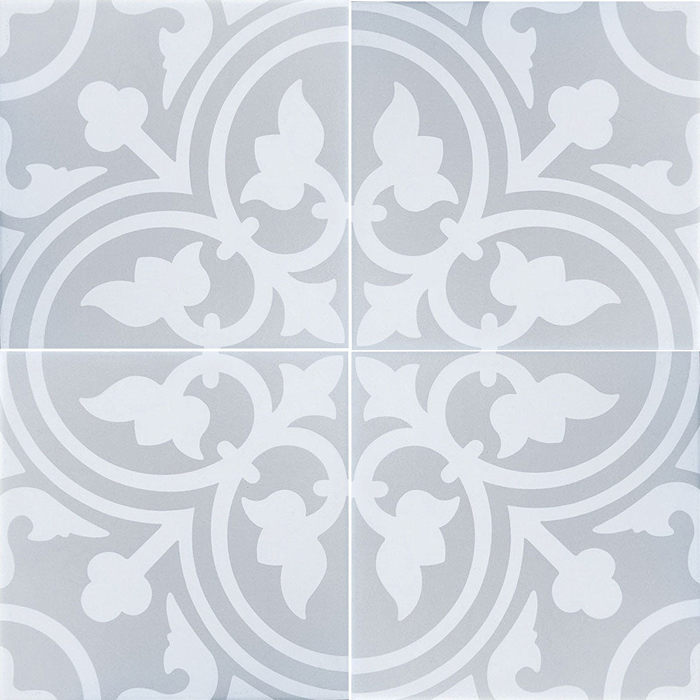 Encaustic Look Shadow Grey Tile 200x200 $49.95m2 (Sold by 1m2 Box)