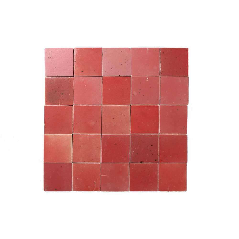 Handmade Coral Gloss Tile 100x100 $194.00m2 (sold by 0.5m2 Box)